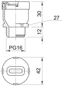 10 Stk. Flachkabelverschraubung PG16/17-19 – Ansicht 2
