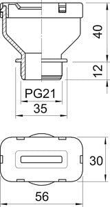 10 Stk. Flachkabelverschraubung PG21/28-31 – Ansicht 2