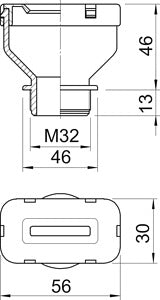 10 Stk. Flachkabelverschraubung M32 Stärke 7 - 9mm Breite 36 - 39mm – Ansicht 2