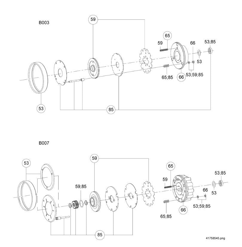 Demag Bremsfederset, Bremse B003 – Ansicht 2