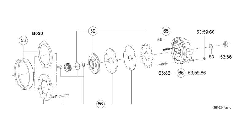 Demag Verschleissset, Bremse B020 – Ansicht 2