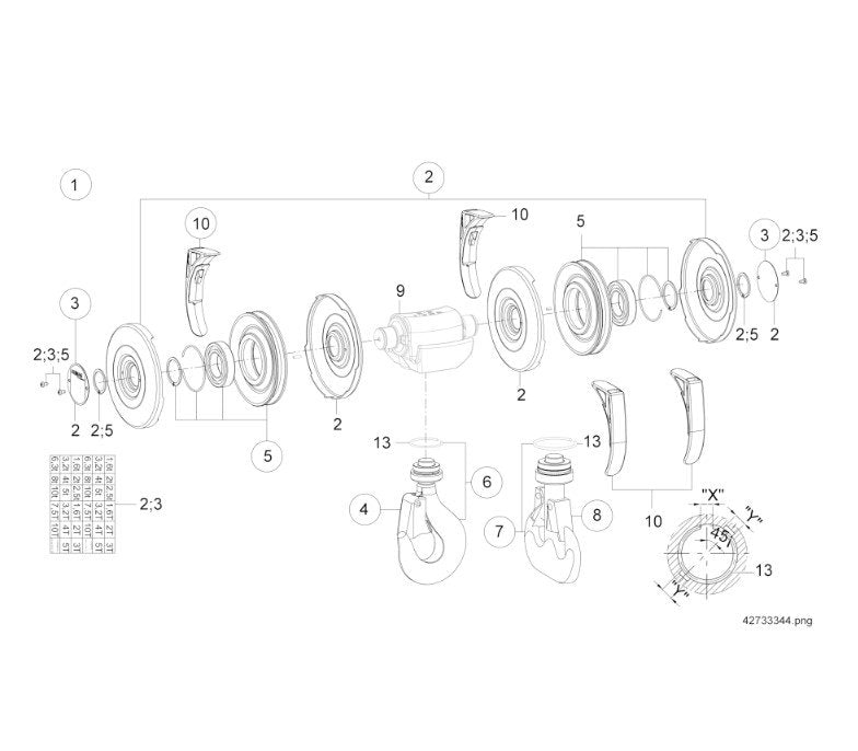 Demag DR 5, Hakenmaulsicherung Gr. 2.5 – Ansicht 2