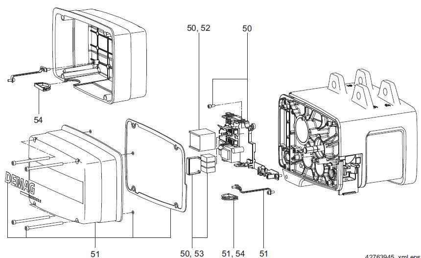 Demag Elektrohaubenset, Haube mit Sichtfenster DC 10 – Ansicht 2