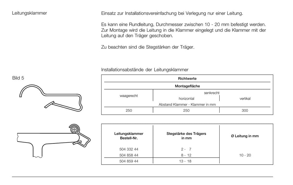 Demag Kabelklammer 2 - 7, Kabelhalter, Klemmhalter Kabel – Ansicht 2