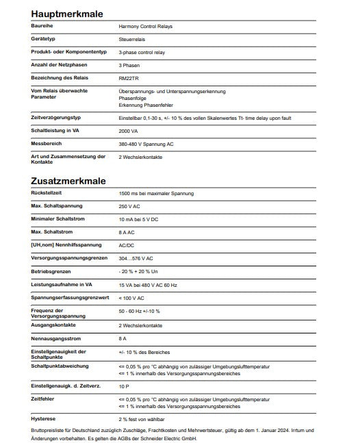 Netzüberwachung auf Phasenfolge, ausfall, Über-+Unterspannung, 380-480VAC – Ansicht 4