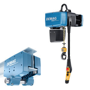 Demag Kettenzug DC-II ComA + Handfahrwerk RU 200, 500Kg Traglast