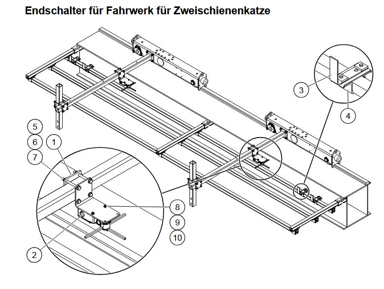 Demag Upgrade-Paket Nachrüstpaket für 2-stufigen Endschalter an Zweiträger-Laufkatzen