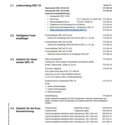 Demag Reparatursatz, für Funksender DRC-10 – Ansicht 3