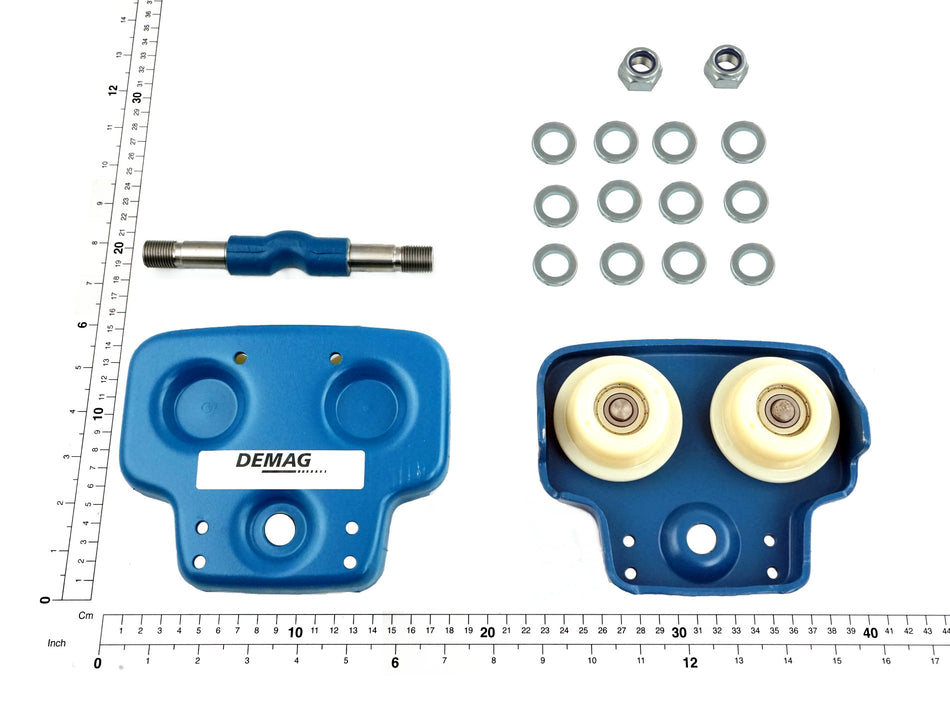 Demag Fahrwerk komplett, Laufrad Universal mit Traverse RU3, max.450 kg Traglast