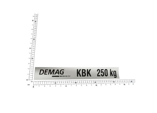 Demag Traglastschild 250Kg, H:60mm, KBK II-L, II, II-H, III - Stahl, div. Vers.