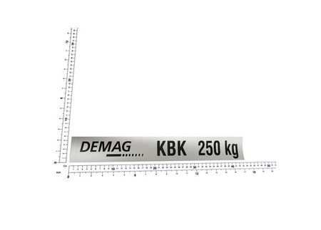 Demag Traglastschild 250Kg, H:60mm, KBK II-L, II, II-H, III - Stahl, div. Vers.