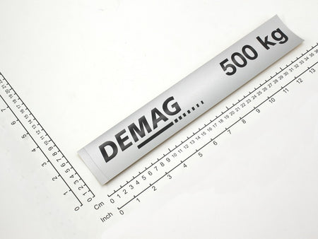 Demag Traglastschild 500Kg, H:60mm, KBK AluLine, div. Versionen verfügbar
