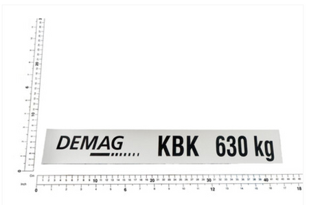 Demag Traglastschild 630Kg, H:60mm, KBK Stahl / AluLine, div. Versionen verfügbar