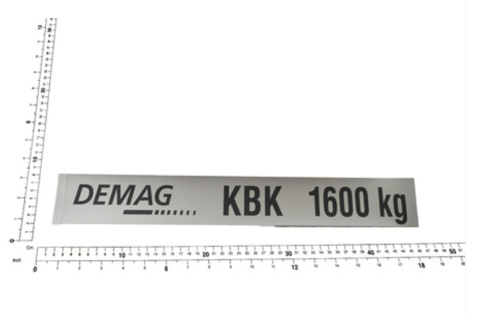 Demag Traglastschild 1600Kg, H:60mm, KBK Stahl / AluLine, div. Versionen verfügbar