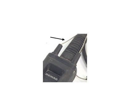 Demag Zugentlastungsdraht 1,8/2,5 ZN/PA -SW, 1m, für Steuerschalter DST / DSK / DSC