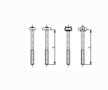 Demag T-Schraube, M10X150, Gleitschraube ohne Halter sw, Anbaumaterial