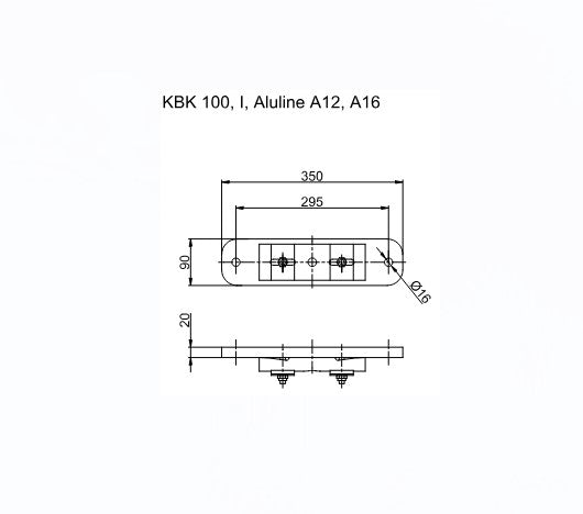 Demag Deckenlasche DV (Dübel M12 / verstellbar) für KBK I/KBK100 A12/A16_750Kg