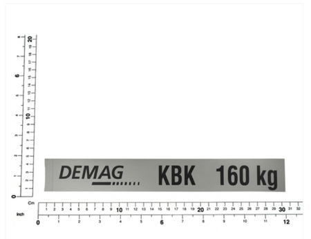 Demag Traglastschild 160Kg, H:40mm, KBK 100 / KBK I, Stahl, div. Versionen