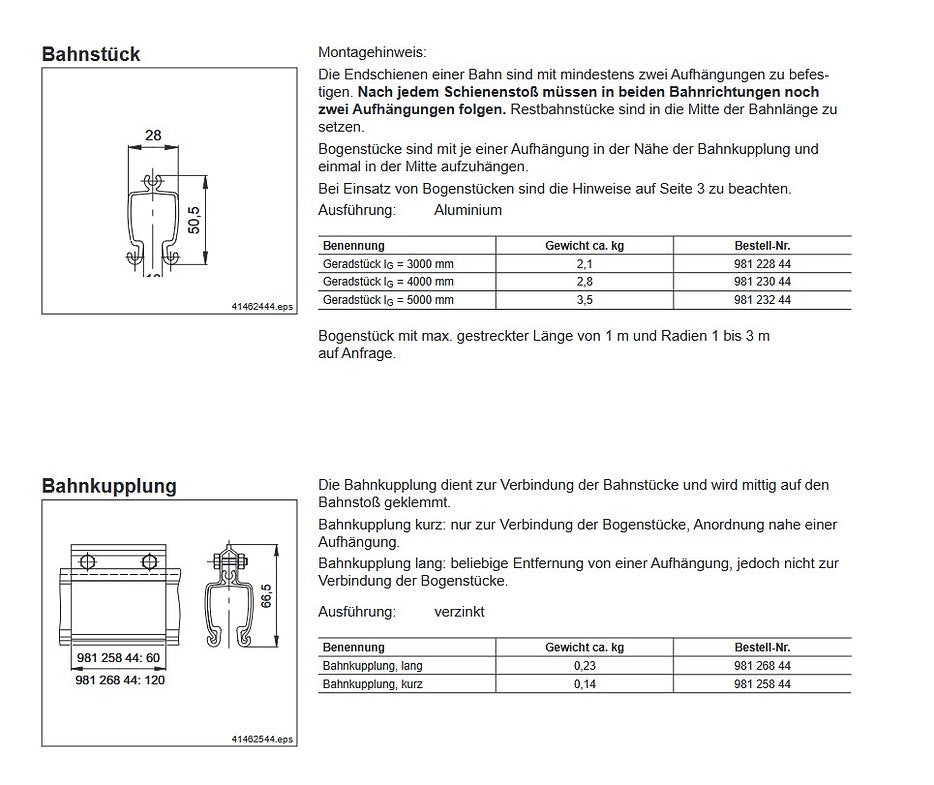 Demag KBK-0 Bahnkupplung, Verbinder, Schleppsystem, Alu, Schleppleitung – Ansicht 7