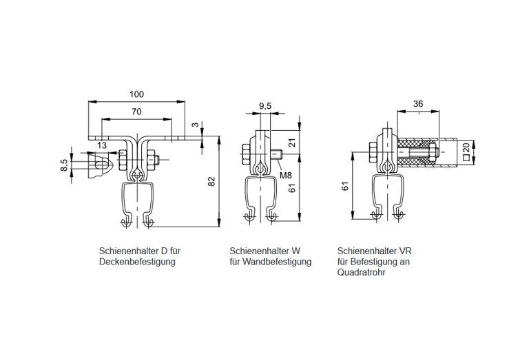Demag KBK-0 Profilschiene 3000mm, Schleppsystem, Alu, Schleppleitung – Ansicht 6