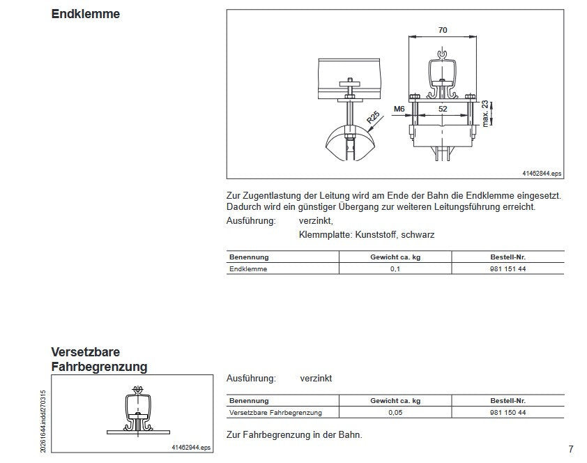 Demag KBK-0 Profilschiene 3000mm, Schleppsystem, Alu, Schleppleitung – Ansicht 4