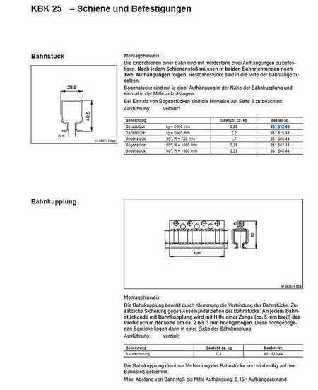 Demag KBK-25 Bogenstück R=750mm, Schleppsystem, Stahl, Schleppleitung – Ansicht 3