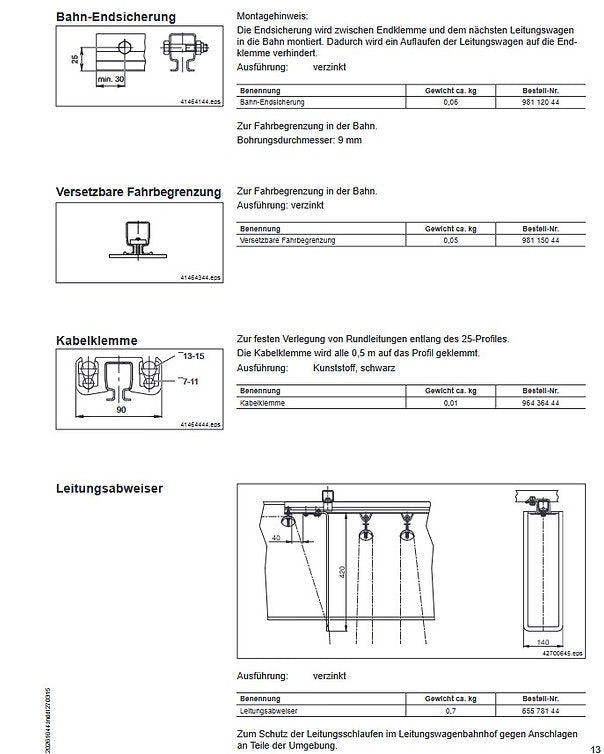 Demag KBK-25 Bogenstück R=750mm, Schleppsystem, Stahl, Schleppleitung – Ansicht 4