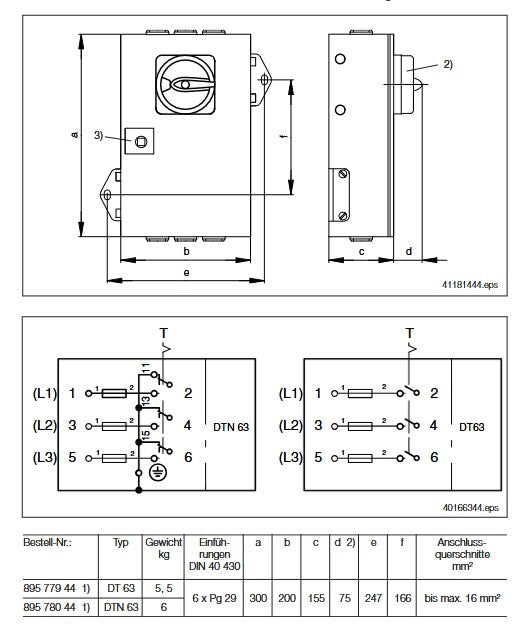 Demag Trennschalter, Lasttrennschalter 63/500IS3P DT63 – Ansicht 2