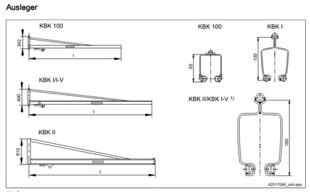 Demag Ausleger, KBK I-V 4m 250kg, für Säulenschwenkkran SSK – Ansicht 2