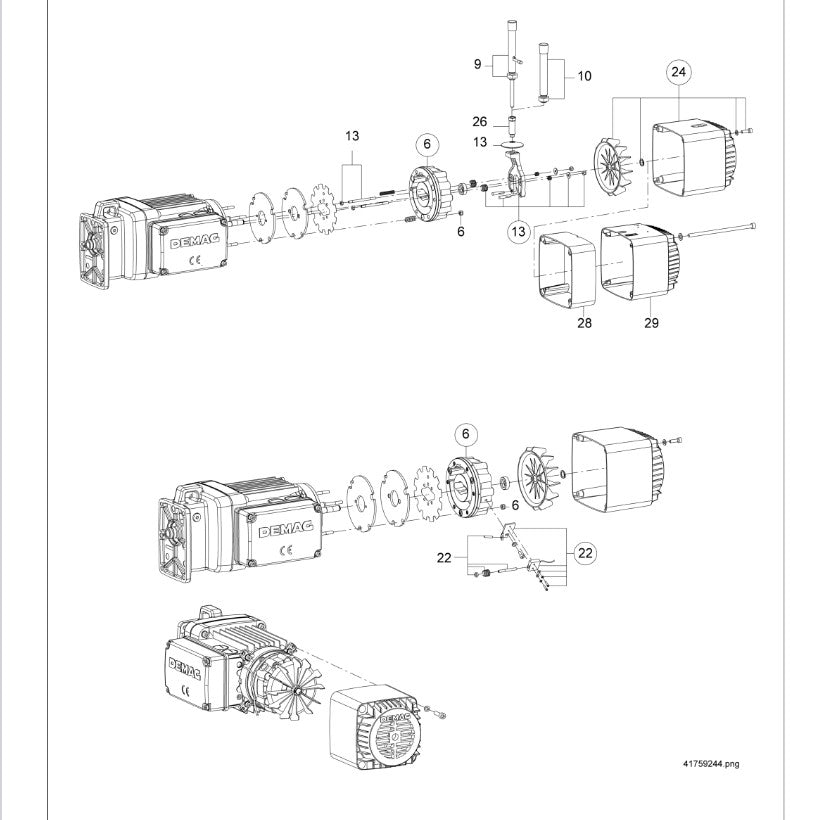 Demag Lüftbügel Set B020 , für Bremslüfthebel, Bremse B050-Z 90B/100 – Ansicht 2