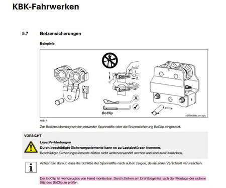 Demag Bo-Clip_Solo im 12ér Set, für Bolzen D20, Fahrwerke A18/22_KBK-II, II-H – Ansicht 2