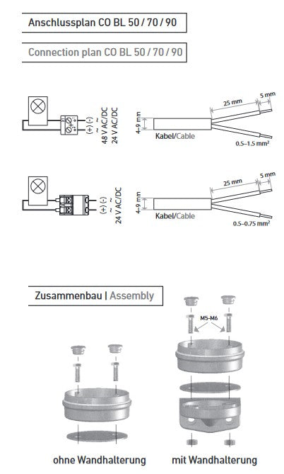 LED-Leuchte KLAR, 2_Funktionen (Dauerlicht / Blinklicht) 230VAV – Ansicht 5