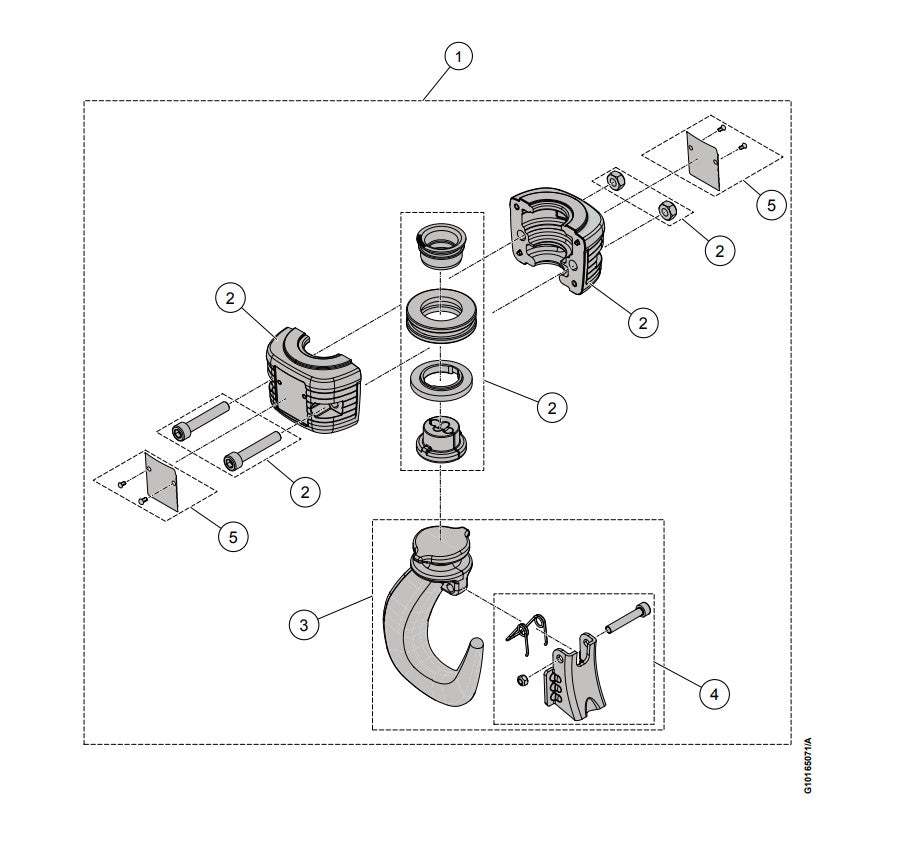 Demag Hakengeschirrset für DC-II 2, Lasthaken komplett – Ansicht 2