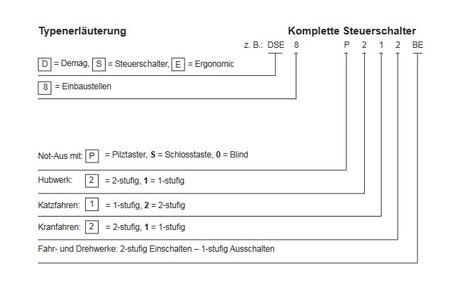 Demag Steuerschalter DSE10R VVV, inkl. Steuerkabel 2TY DR-6m – Ansicht 2