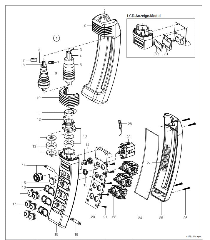 Demag Steuerschalter DSE10R 2VV, inkl. Steuerkabel DR-VStrg 6m – Ansicht 3
