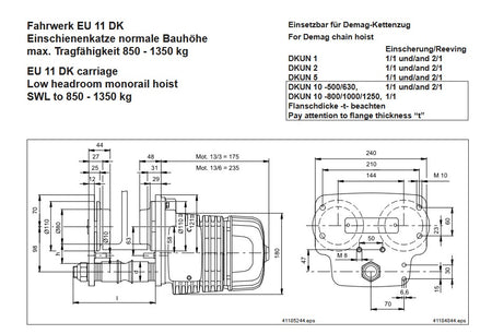 Demag Absturzsicherung Gr. 11, R/E K/U DK 1, DK 2. DK 5, DK 10 – Ansicht 3