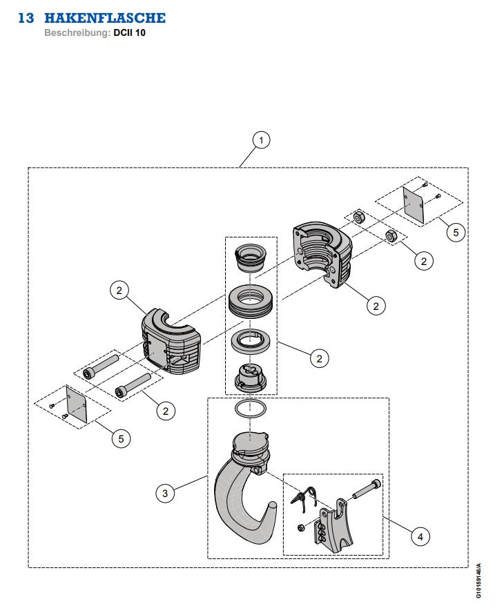 Demag Hakenmaulsicherungsset Gr.5 Lieferumfang 3 Stk., für Lasthaken DC-II 10 – Ansicht 3