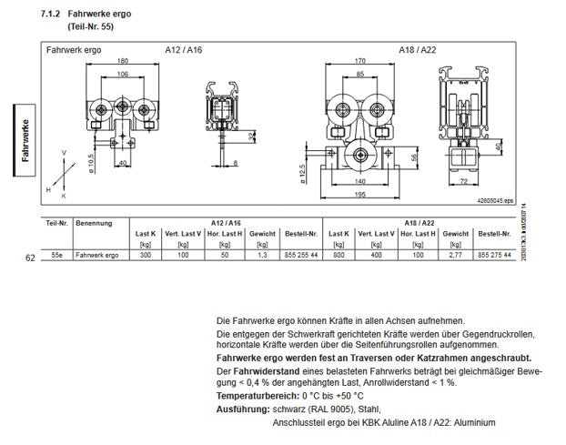 Demag Fahrwerk Aluline KBK-A12/A16 – Ansicht 2