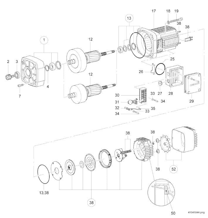 Demag Lüfterhaubenset KD 63 AL, Aluminium, für Motor KDF und DKUN-1 – Ansicht 3