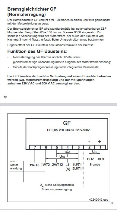Demag Bremsbaustein GS 1AC, Bremsansteuerung, Bremsgleichrichter – Ansicht 3