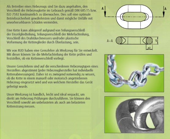 Für J.D. NEUHAUS Kettenzüge: Kettenlehre, Grenzlehre, Kettenprüfung, UVV – Ansicht 4