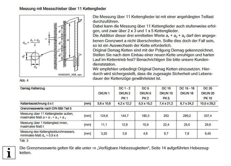 Demag Kette DC 25, Lastkette 10,5 x 28,2 mm, Meterware – Ansicht 2