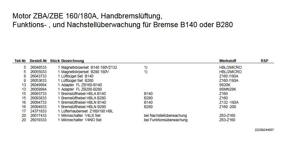 Demag Bremslüfthebel, für Handbremslüftung, Bremse B280, HBLN B280, ZB160-200 – Ansicht 3