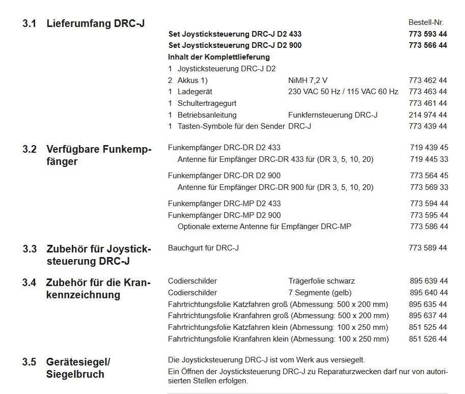 Demag Set, Funksender, Sender DRC-J D2 433 (ohne Empfänger) – Ansicht 2