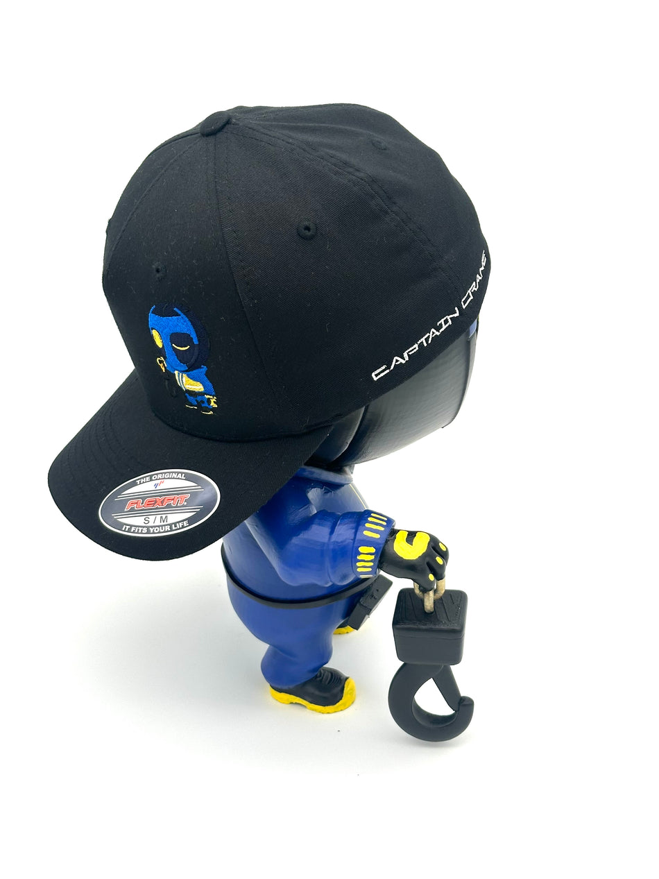 KranTeam Cap FLEXFIT S/M Captain Crane Stickung – Ansicht 2