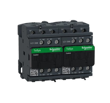 Wendeschützkombination, 4KW, 9A, Spule 230 VAC, LC1D 3p, +1S+1Ö, Leistungs