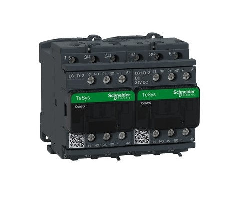 Wendeschützkombination, 5,5KW, 12A, Spule 48 VAC, LC1D 3p, +1S+1Ö, Leistung