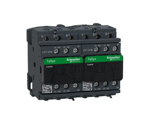 Wendeschützkombination, 7,5KW, 18A, Spule 24 VDC, LC1D 3p, +1S+1Ö, Leistung