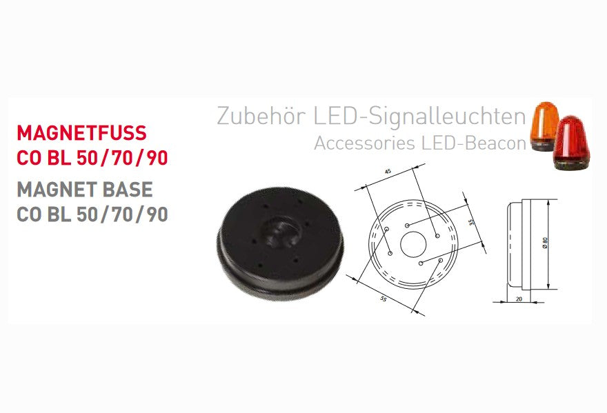 LED-Leuchte, Zubehör - MAGNETFUSS