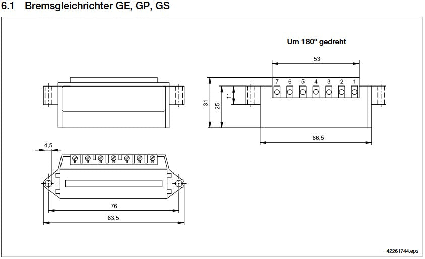 Demag Bremsbaustein GS 1AC, Bremsansteuerung, Bremsgleichrichter – Ansicht 4
